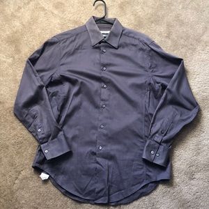 Good Cond Gray Calvin Klein Dress Shirt 15.5 32/33